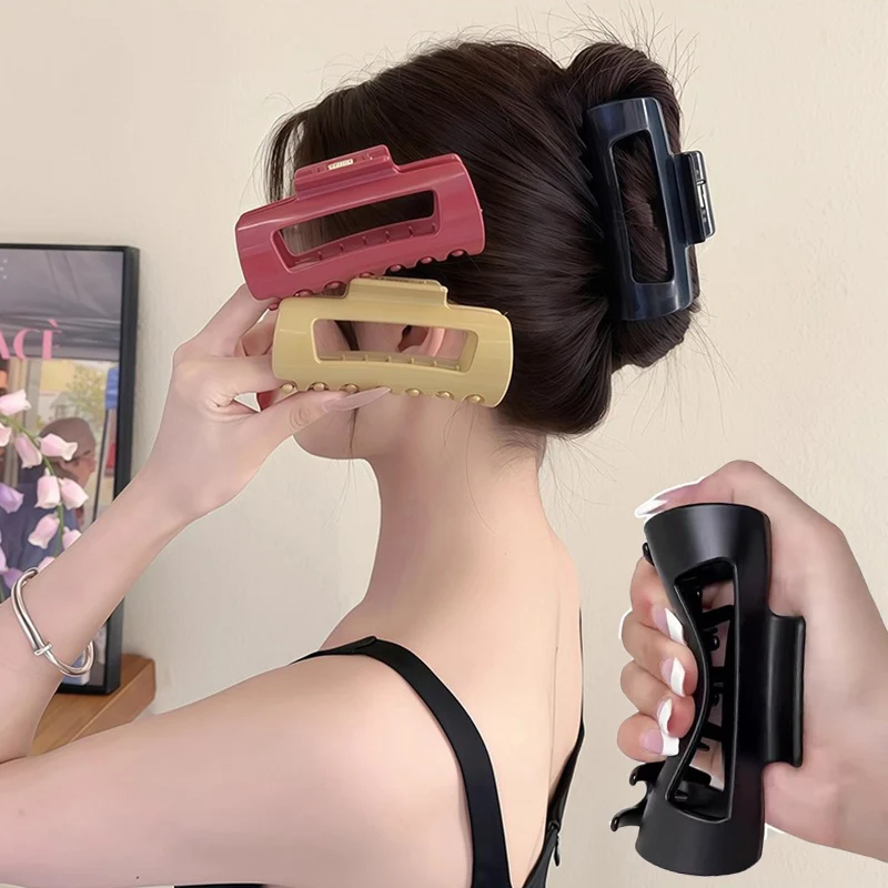 Soft Silicone Hair Claw Clips for Women Non Fragile Bendable Shark Clip Women's Outdoor Cycling Drive Sports Safe Accessories M1