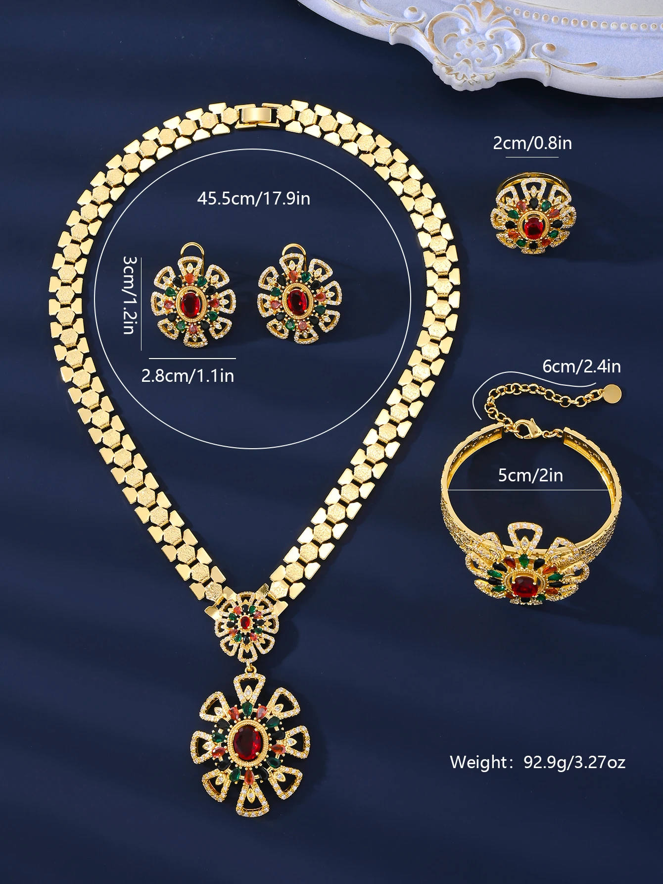 5pcs/set Fashionable 18k Gold-plated Jewelry Collection with a Deer Head Design and Gold-plated Jewelry for Daily Wear