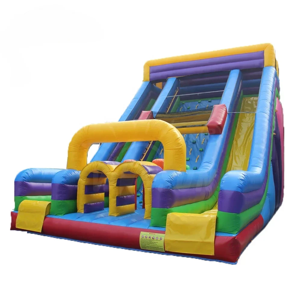 For 30Ft Double Lane 0.55mm PVC Tarpaulin Inflatable Jump Slide For Kids