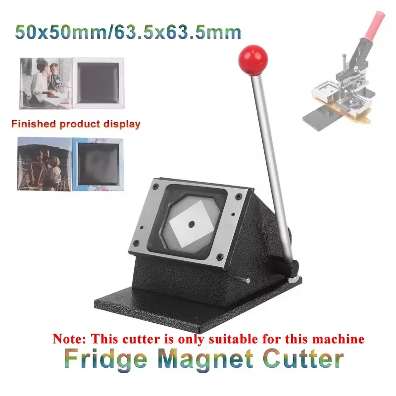 DIY Square Paper Cutter 50*50mm/63.5*63.5mm Suitable for Rectangle Shape Button Making Machine Refrigerator Magnets