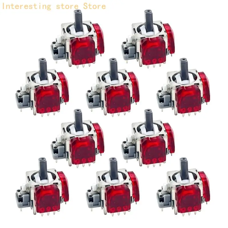 Repair Ready Thumbstick Module 10 Pack with Hall Effect Design, Metal Frame and Molded Housing for Repair Service 55KC