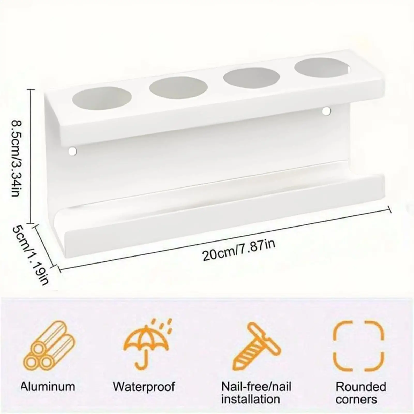 Soportes para cepillos de dientes sin perforación, soporte de pared con Base de diatomita, soporte para cepillos de dientes de baño, estante de almacenamiento para pasta de dientes y cocina