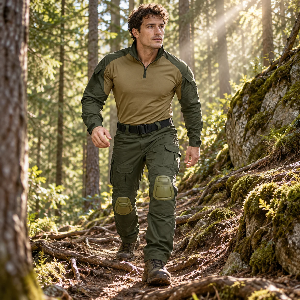Outdoor Training Hiking Clothing Hunting Shooting Uniform Tactical Frog Camouflage Shirts Cargo Pants Elbow/Knee Pads Suits