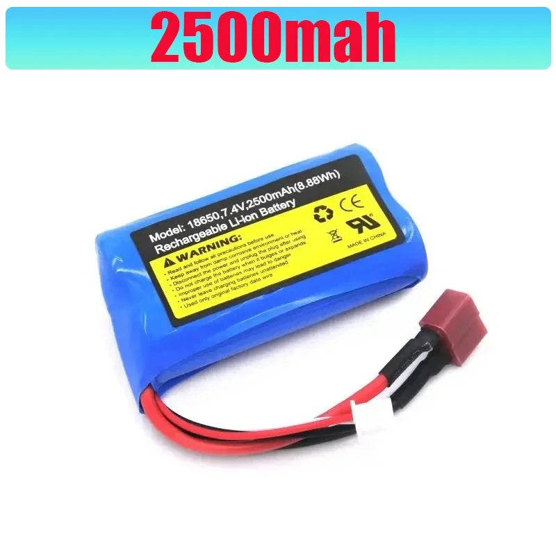 7.4V 2500Mah Li-Ion Batterij Voor SCY-16101 SCY-16102 SCY-16103 SCY-16201 SCY-16301 SCY-16302-16303 Rc Vrachtwagen Onderdelen Wltoys