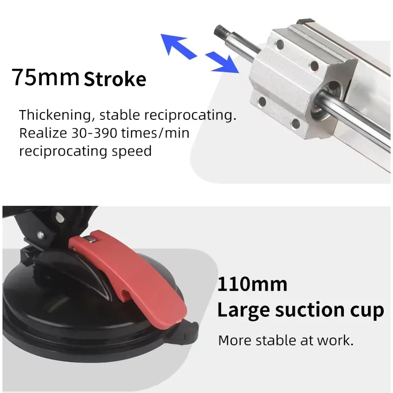 TUNGFULL 75mm Stroke DC Telescopic Linear Actuator with Variable Speed Reciprocating Mechanism for Control Actuators