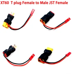 12pcs XT60 XT T plug Female to Male JST Male / Female in-line Power Adapter Lipo Connector for RC Battery Lipo