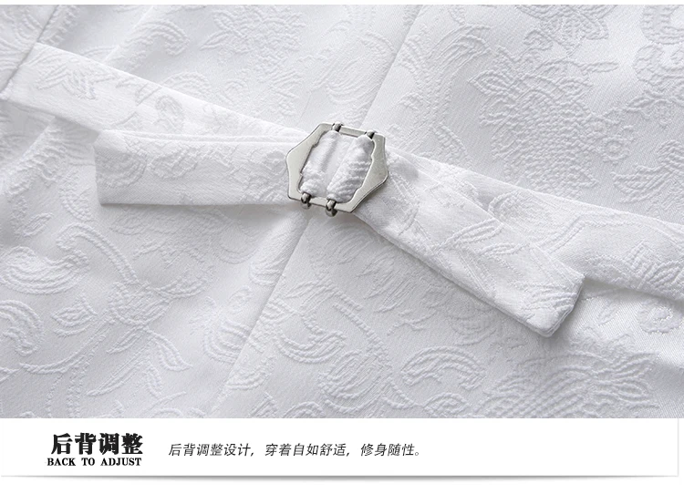 Conjunto de fato de três peças casual e elegante para homem, com colete, branco e preto, jacquard, marca na moda, roupa de outono/inverno, roupa exterior