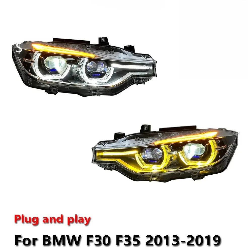 

STLFCar LED Headlight Assemblies For BMWsF30 F35 2013-2019 Dual-Color Fog DRL Brake Turn Signal Lamp Plug and Play
