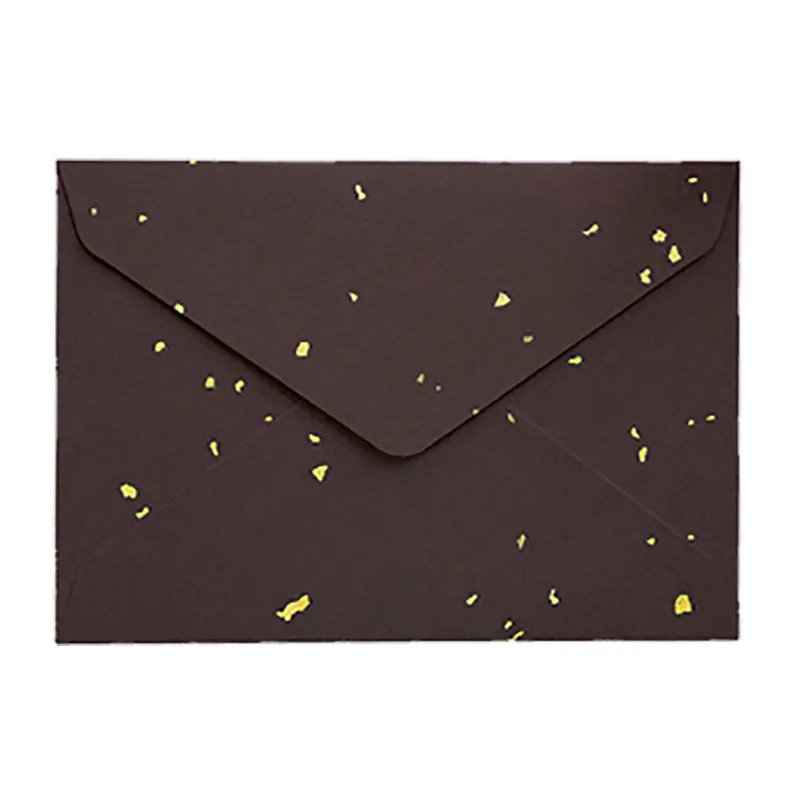 20pcs/pack Special Paper Retro Gold Powder Envelopes Western Triangle Envelope C6 Envelope for Wedding Invitation