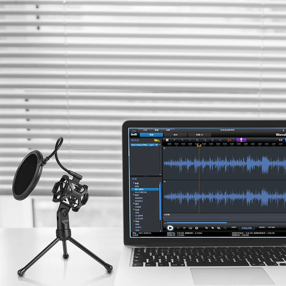 

1Set Collapsible Desktop Microphone Stand Black Lightweight Suspension for Recording Live Streaming Broadcasting Music Making