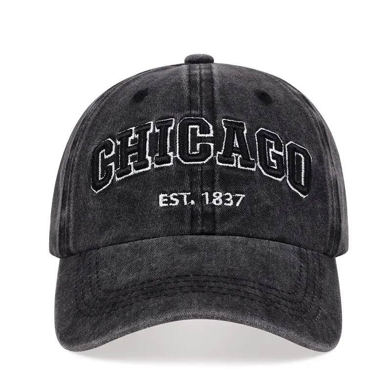 New Letter CHICAGO Baseball Cap Men Women Spring Summer Cotton Unisex Baseball Snapback Hat Hip Hop Trucker Caps Gorras