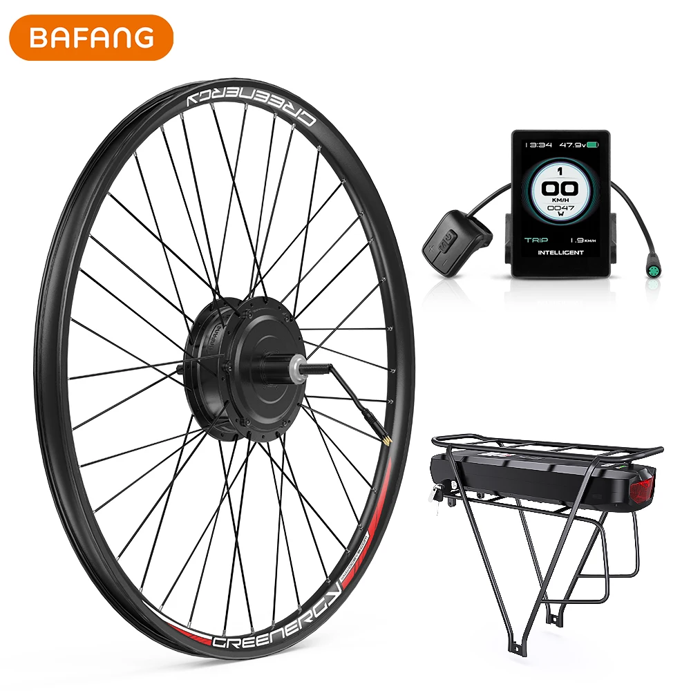 

Bafang EBIKE Conversion Kit 20-29 700C inch For eMTB eRoad eCity 48V 500W Rear Cassette Hub Motor Wheel With 17.5Ah Rack Battery