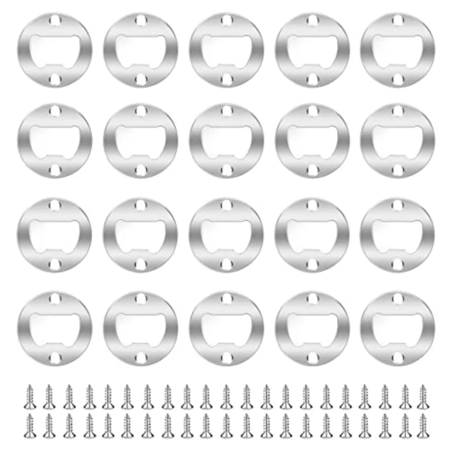 

20 комплектов вставок для открывалки для бутылок из нержавеющей стали, металлические открывалки для пивных бутылок, детали оборудования для пива, вина с 42 винтами для смолы