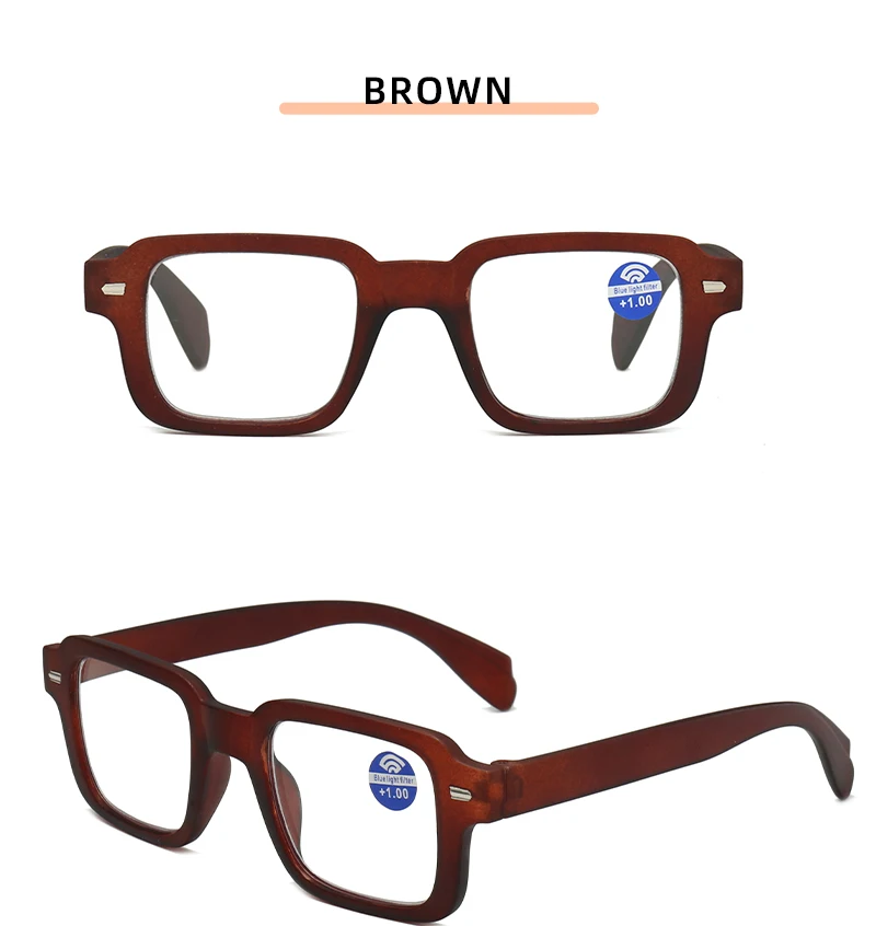 2025 Neue Brille mit quadratischem Rahmen, modische Brille, vielseitige einfache quadratische Lesebrille 315 – Detail 11
