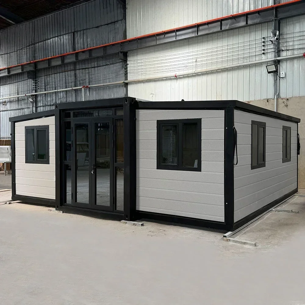 Easy Folding 40 Ft 20 Ft Prefab Container Expandable House Insulated Mobile Prefabricated Home 3 Bedroom With Kitchen tiny house