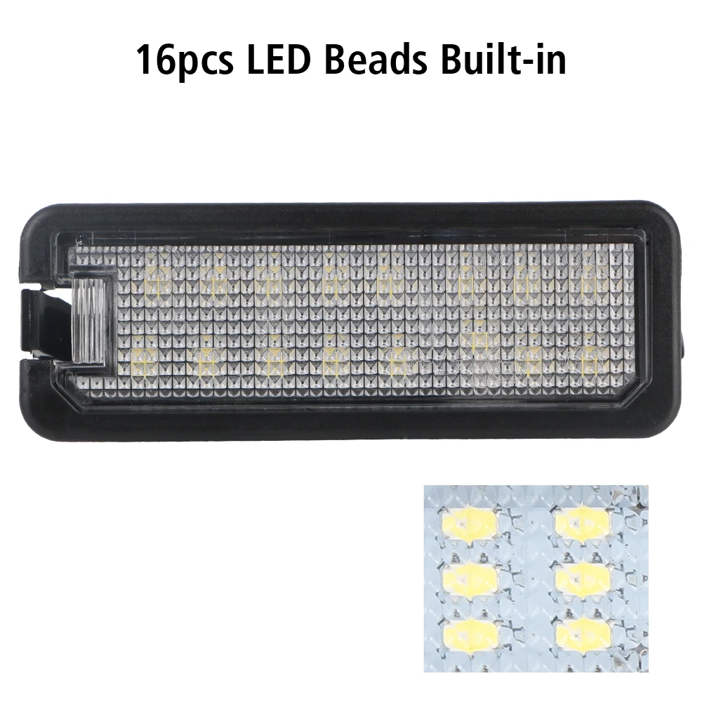 Built-in Resistance Car License Number Plate Lamps LED License Plate light For VW Golf 6 7 Passat B7 B8 CC Polo 2Pcs 12V