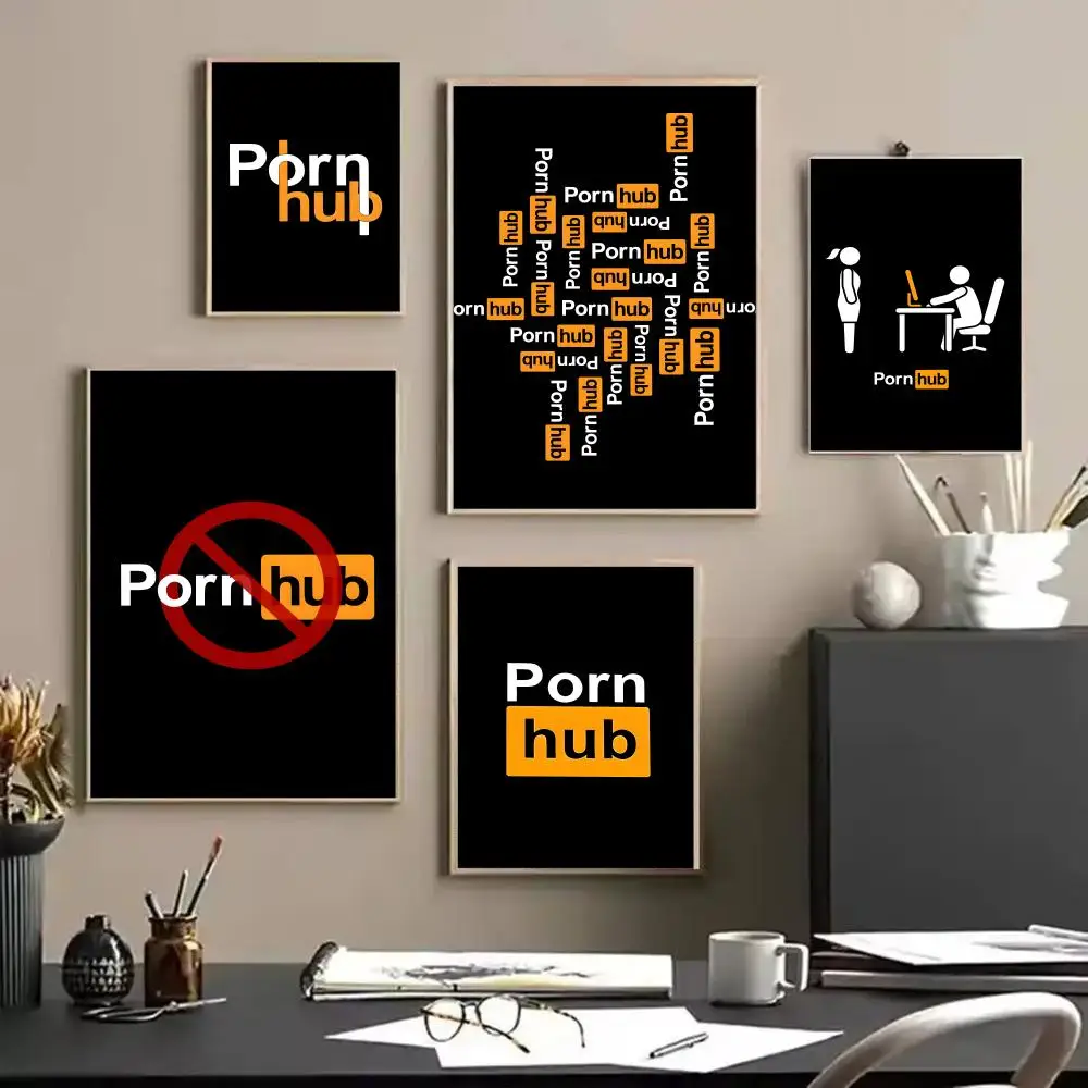 P-Porn Hub ملصق ملصقات HD مقاوم للماء اللوحة جدار الفن لغرفة النوم غرفة المعيشة ديكور المنزل الديكور هدية #2