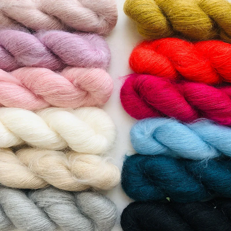 1*50g hank Silk Mohair Yarn Crochet Skin-Friendly Baby Wool Thread For Knitting Sweater Shawl