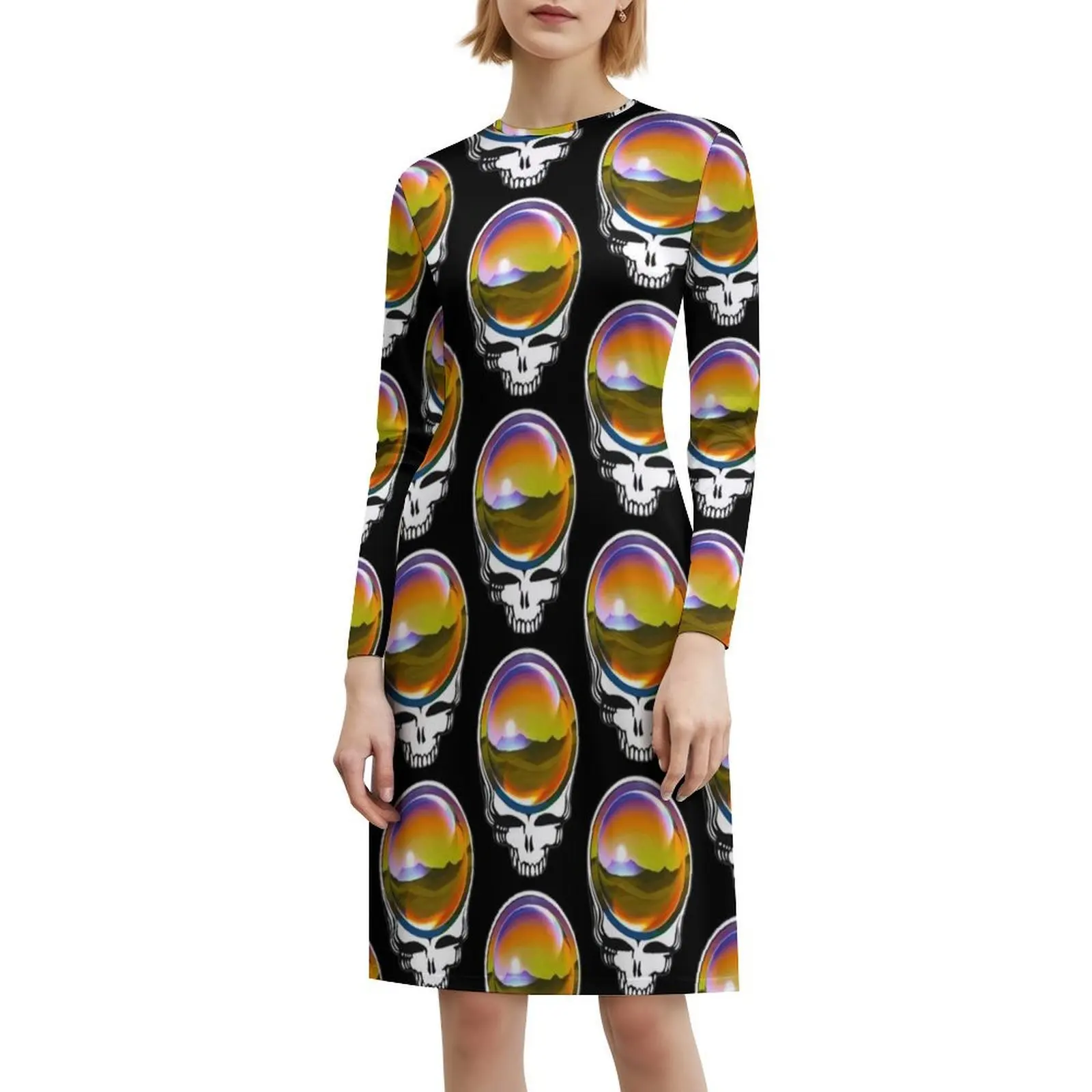 فستان The Sphere Floral Smock للنساء للربيع والصيف فستان كاجوال للحفلات الميتة Bmfs Googlebike Family فستان Peace Sphere #6