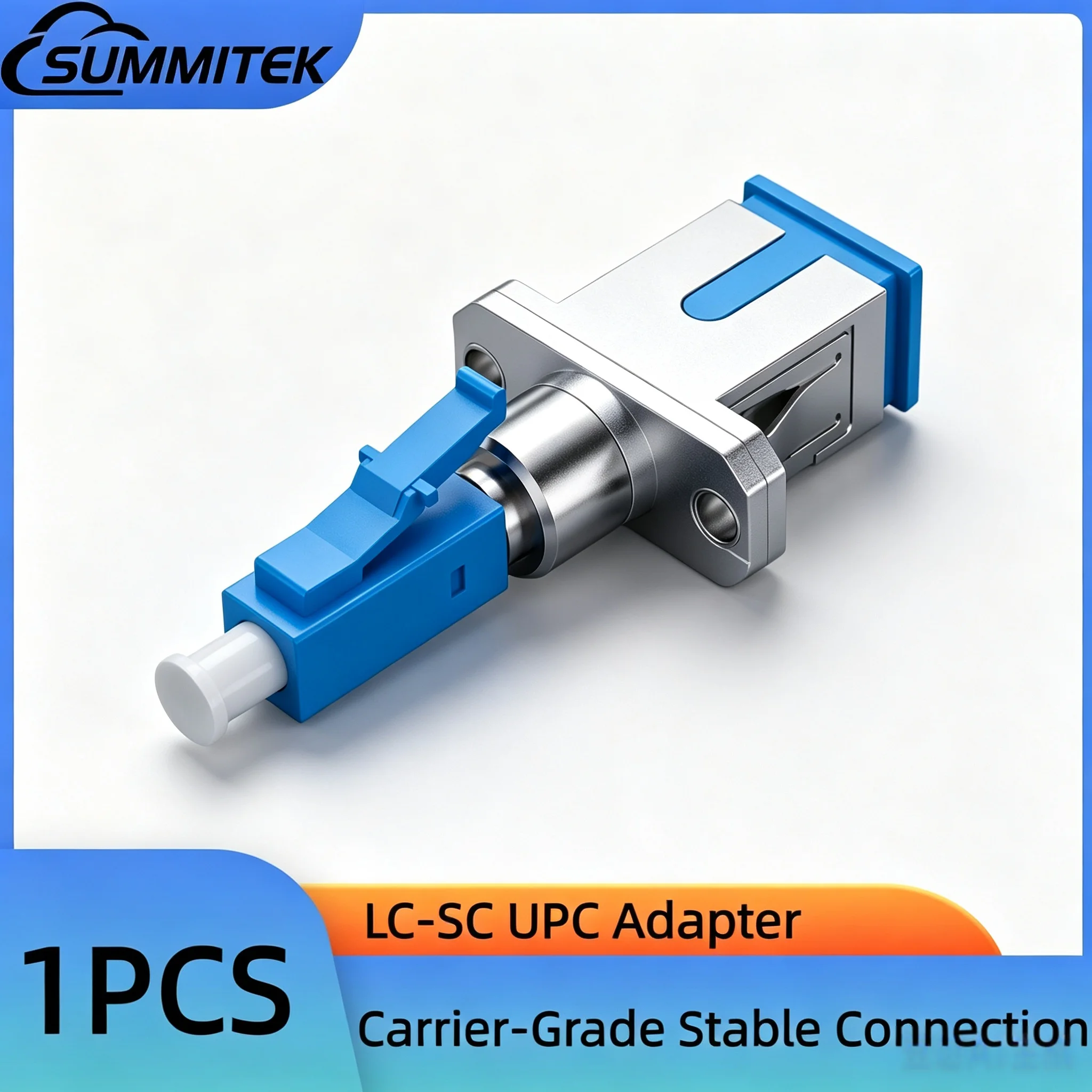 SUMMITEK 1/5/10PCS LC SC UPC Single-mode Adapter Male to Female Fiber Optic Connector SC Optical Fiber Coupler
