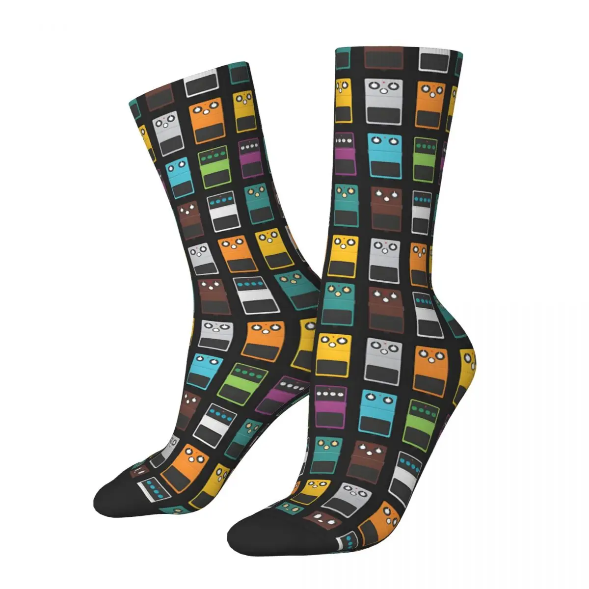 Crazy compression Guitar Effects Socks Sock for Men Harajuku Quality Pattern Crew Sock Casual