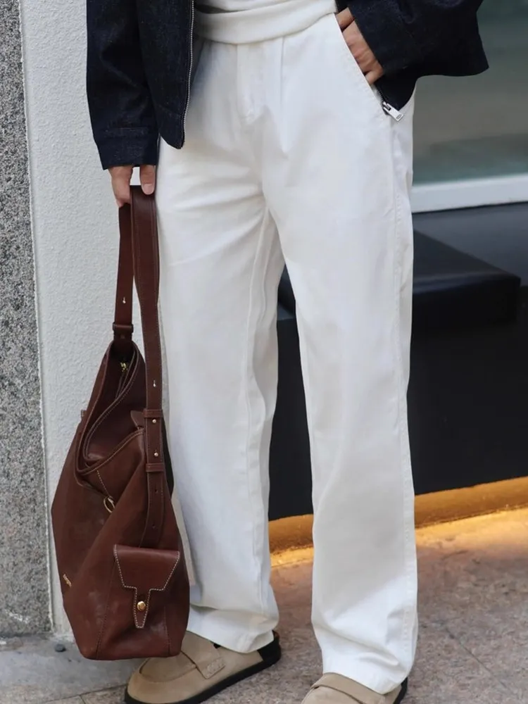 

New 2025 Loose Straight Leg Casual Pants Men's Autumn Winter Slimming Trousers Drapey mat Sle Versatile Casual Pants