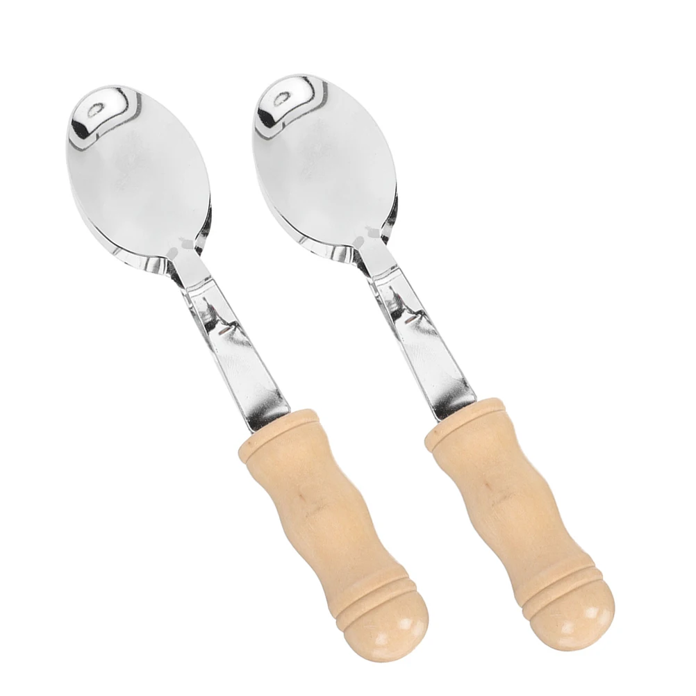 

2Pcs Musical Spoons Stainless Steel Percussion Instrument for Kids Party Outdoor Picnic Fun Rhythm Family Gathering Toys