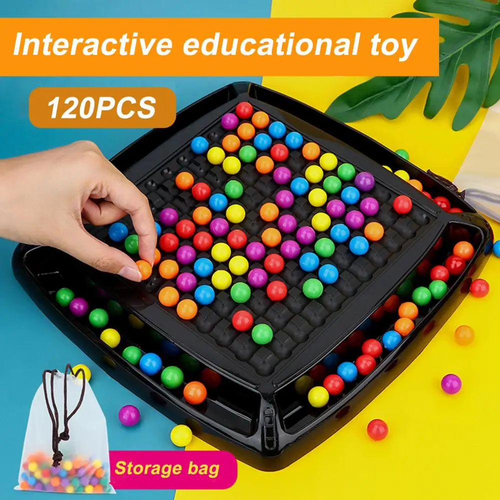 80/120 Colorful Beads Ball Elimination Board Game Logic Thinking Training Ball Game 2 People Ball Elimination Balls Board Games