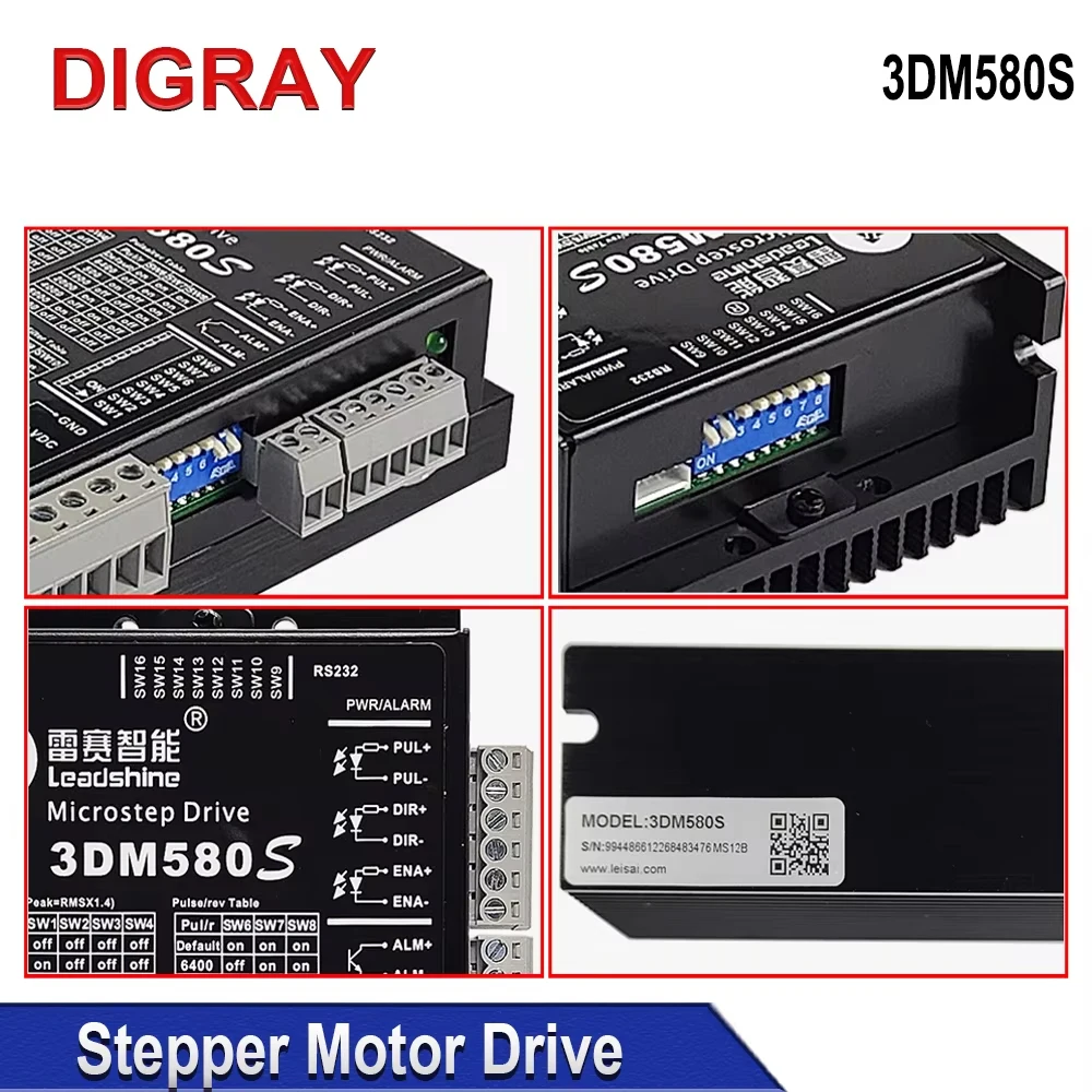 digray-leadshine-3dm580s-3-phase-stepper-driver-for-nema-23-nema-34-57-86-stepping-motor-cnc-co2-laser-engraving-machine