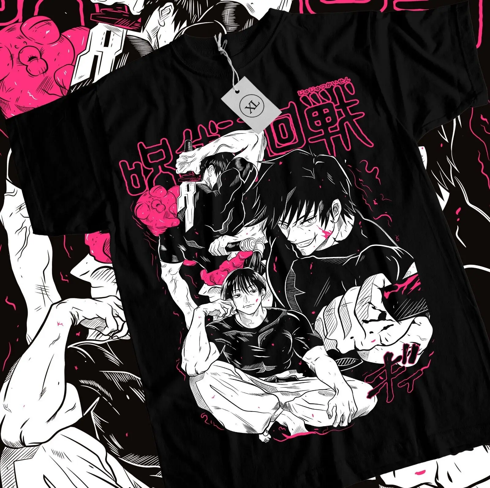 Jujutsu Kaisen Fushiguro Toji T-shirt Gojo Anime Horror Gift Shirt Tee All Size