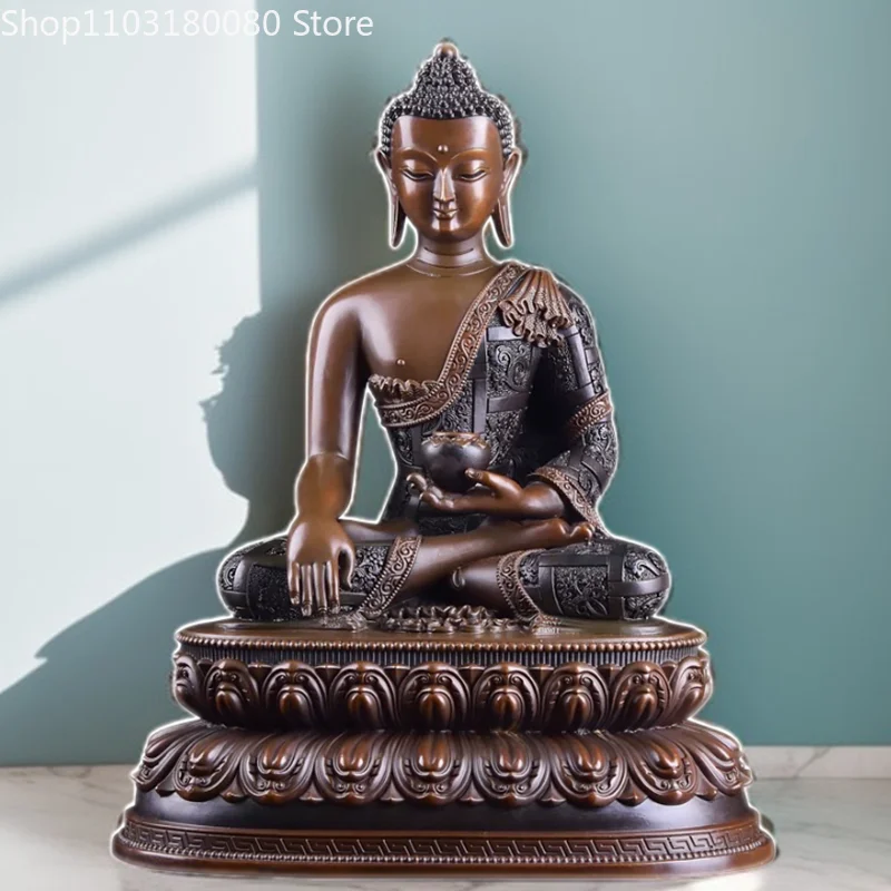 

45 см медная резьба, статуя Будды Шакьямуни Амитабхи, медицинские скульптуры Будды, большой размер