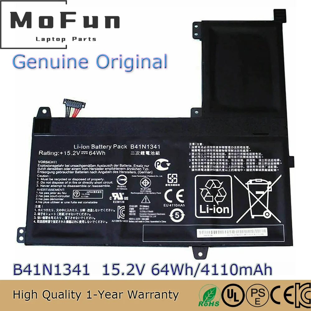 

Оригинальный аккумулятор для ноутбука B41N1341 64 Втч для Asus Q502 Q502LA Q502LA-BBI5T12 Q502LA-BBI5T14 0B200-00960000