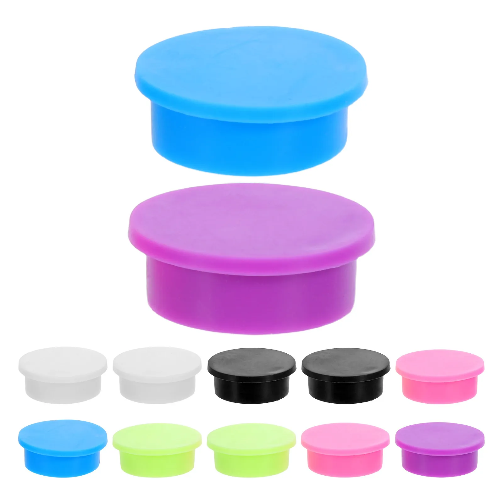 12Pcs Vial Caps Protective Glass Sealing Leakproof Dustproof Covers 6 Colors for 5Ml Peptides Vials Laboratory Storage