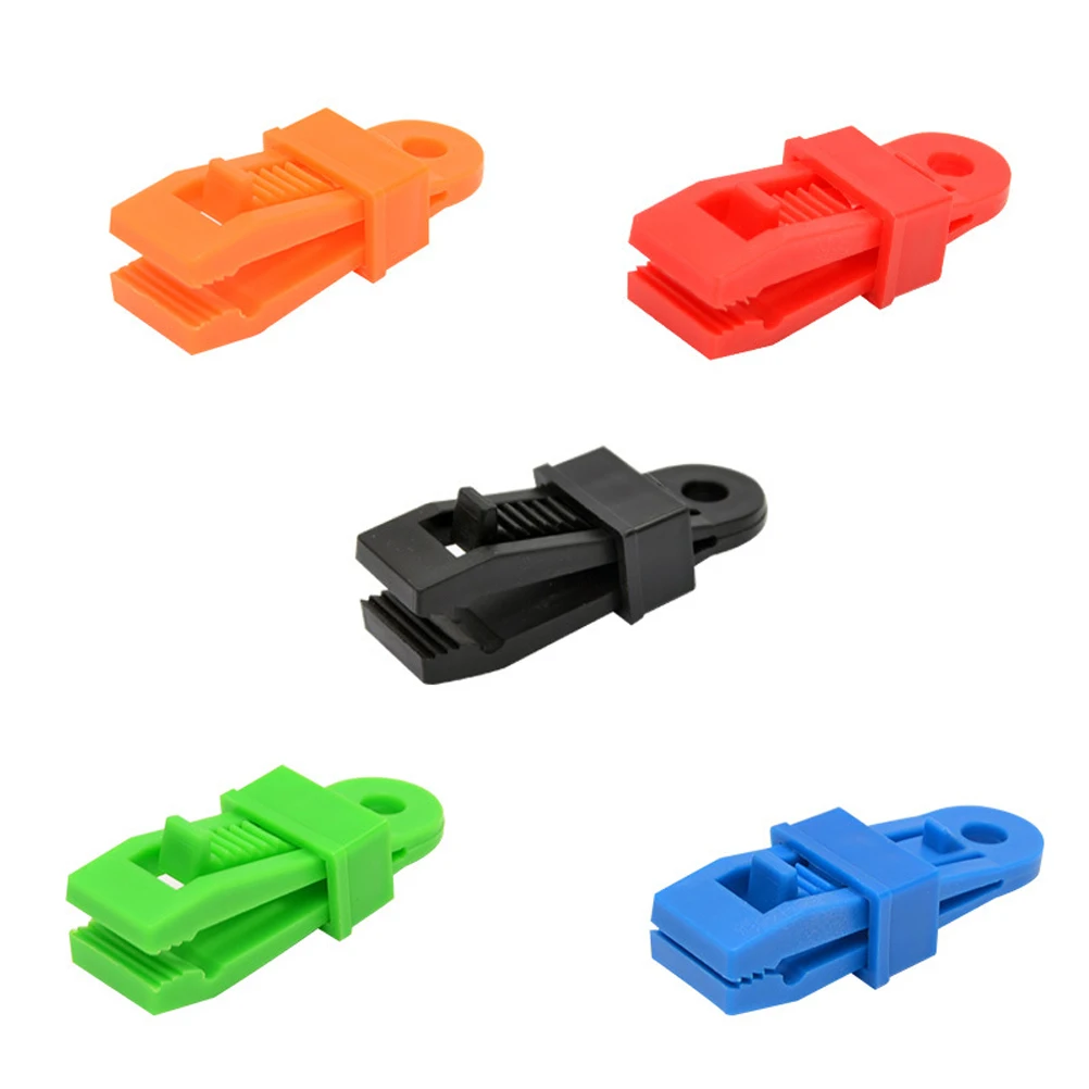 

24 Pcs Tent Clamp Plastic Buckle Durable Clips Camping Tarp Field Bright Color Awning Clamps
