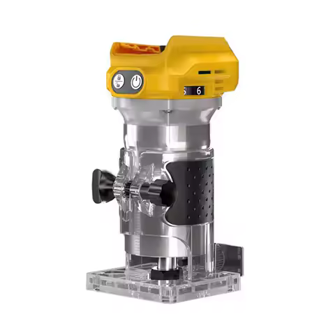 Brushless Electric Trimmer Woodworking Trimming Machine Wood Router Milling Engraving Slotting Machine Fit Dewalt 18V Battery
