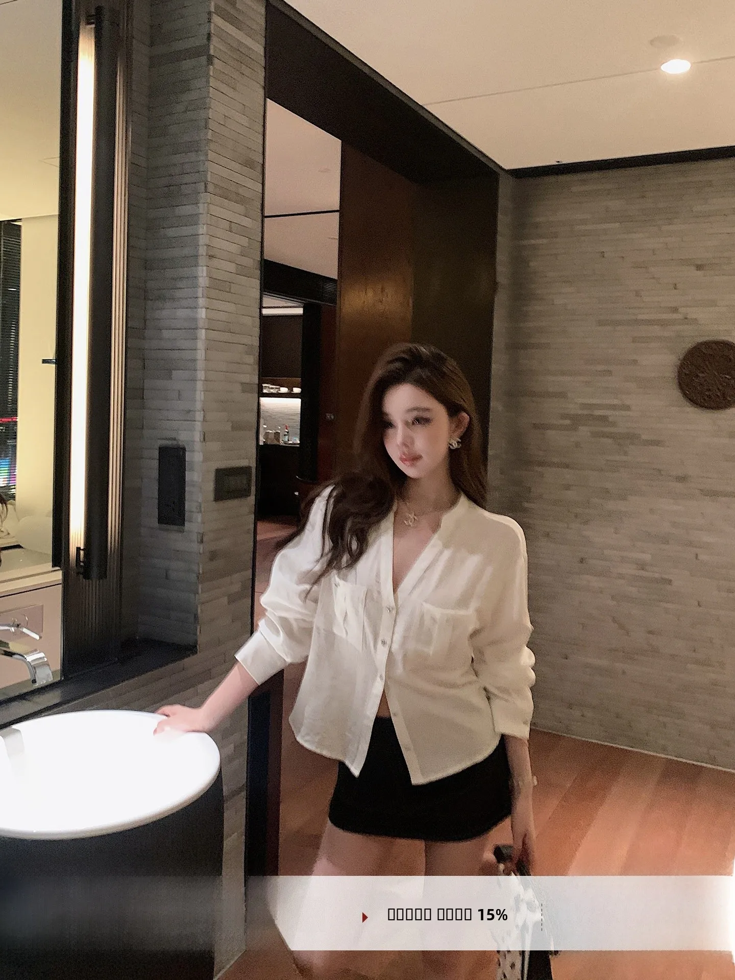 

Женская свободная рубашка из смесового хлопка, вискозы и нейлона, чисто белая, стройнящая, летняя, новинка, универсальная, для повседневной носки