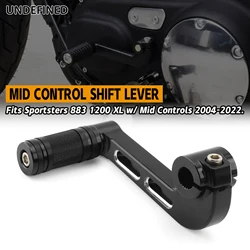 Aluminum Motorcycle Mid Control Shift Lever Shifter Pedal Pegs Accessories Fit For Harley Sportsters XL883 XL1200 2004-2022