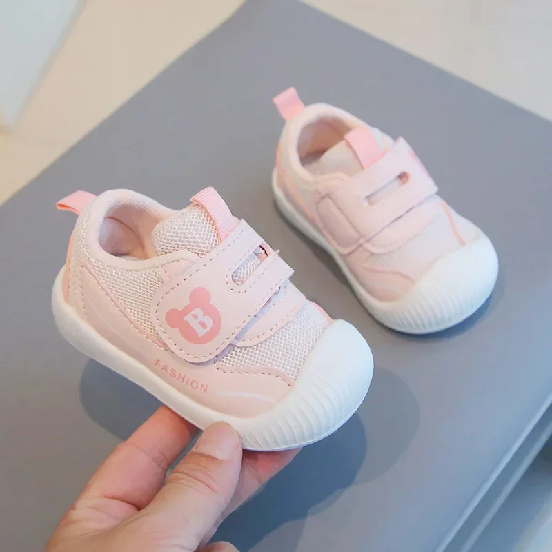 Baby Sports Shoes Toes Capped Anti-kicked Toddler Kids Walking Shoes Non-slip 2025 New Fashion Boys Girls Casual Shoes Cute