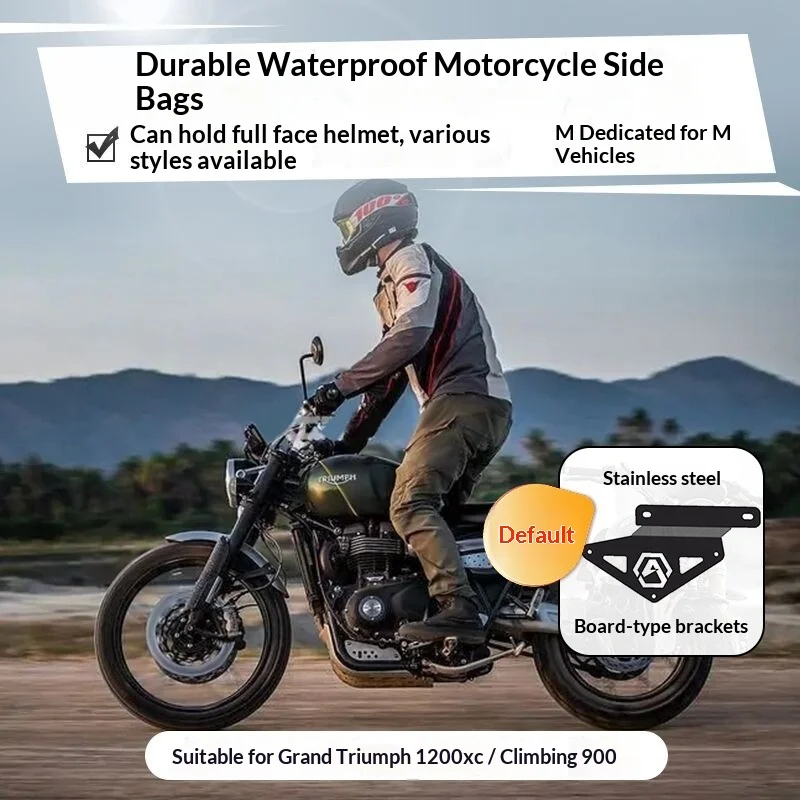 【Premium】For Triumph Scrambler 900 motorcycle modification side bag/side bag/retro quick-release waterproof motorcycle bag/side