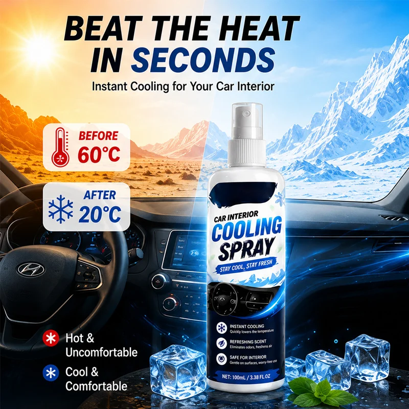 100MLOn board cool cooling spray The central control steering wheel of the seat in the car is suitable for summer cool spraying