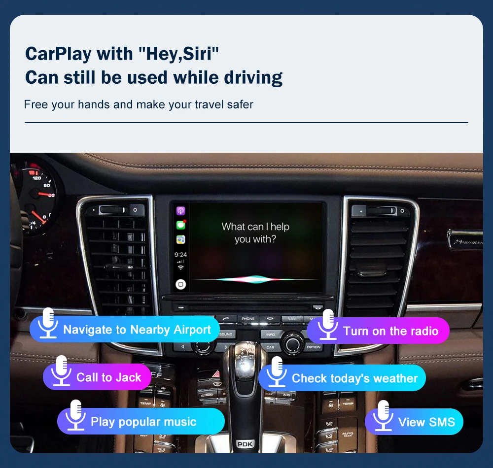 Road Top Kabelloses CarPlay für Porsche Macan Cayman Cayenne Panamera PCM3.1 Android Auto Mirror Link AirPlay Auto-Zubehör – Detail 8