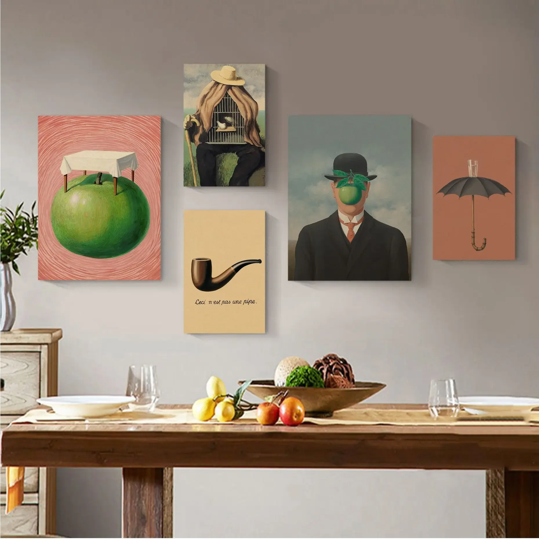 Rene Magritte Vintage Posters Poster Wall Art Painting Study Decorative Canvas Painting Home Decor