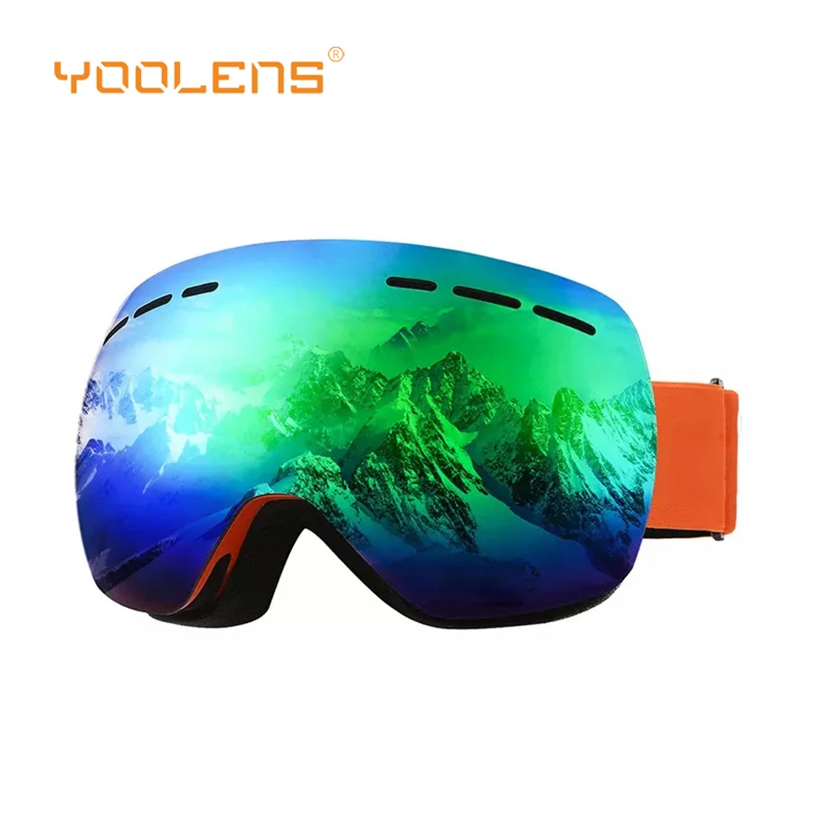 YOOLENS Snow Ski Googles Glasses Men Women Outdoor Sport Mountaineering Wind-Proof Sand Double-Layer Anti-Fog UV400 Eyewear