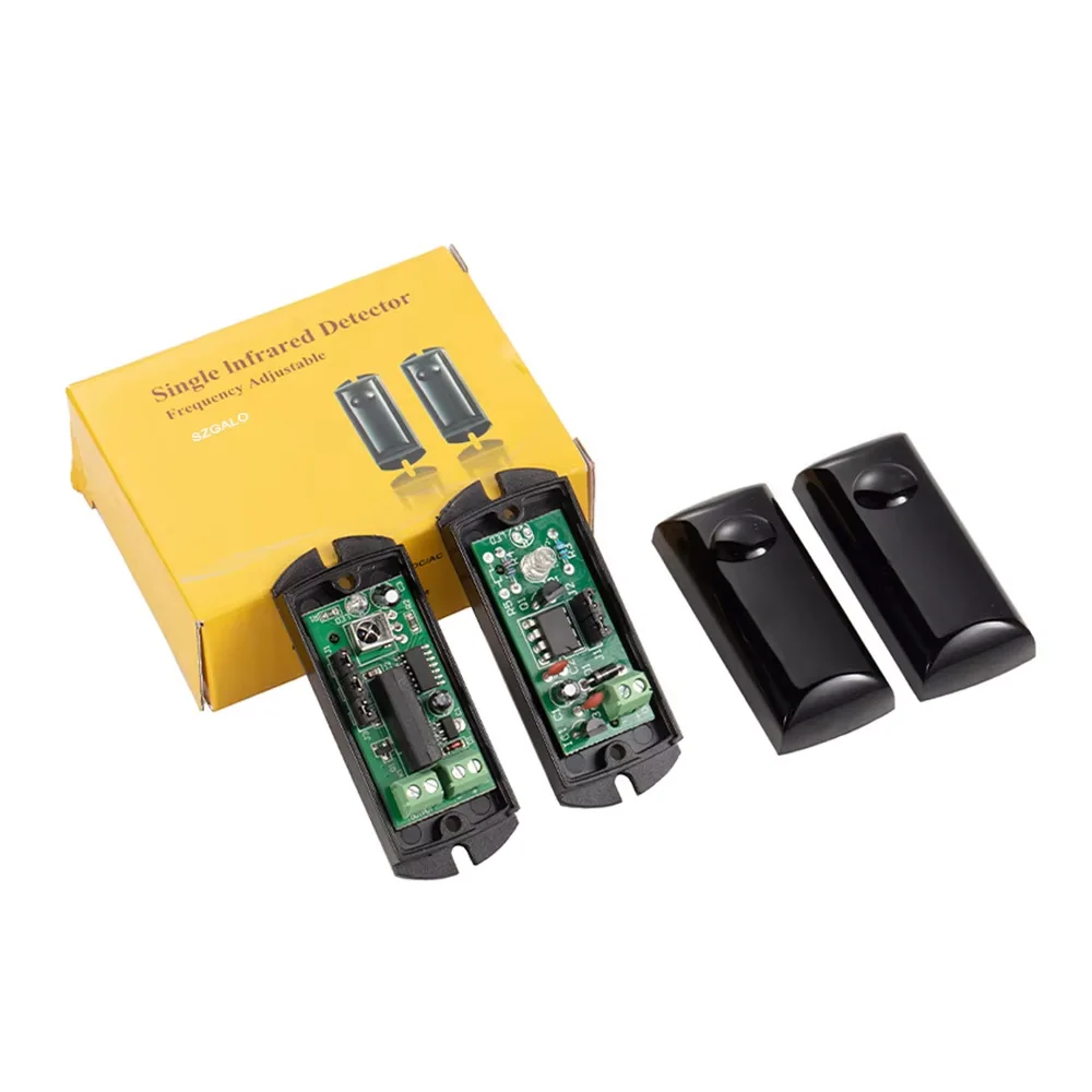 Industrial Grade Infrared Beam Detector - 15m Range Adjustable for Automatic Fence Gates & Alarm Systems