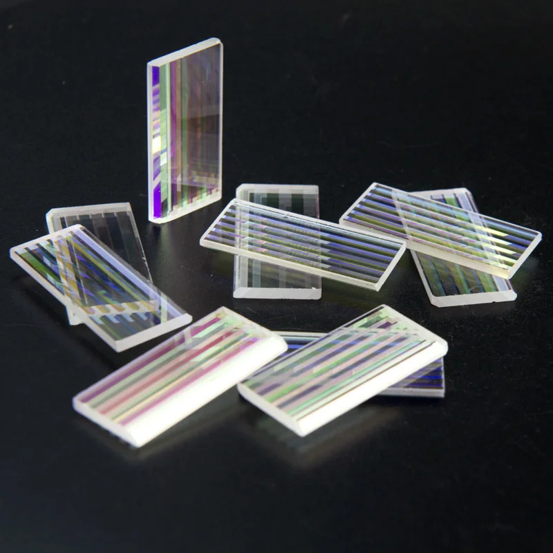 10 PCS Defective Rectangle PBS Projector DIY Lens Dichroic Prism Crafts Clothing Earring Necklace DIY