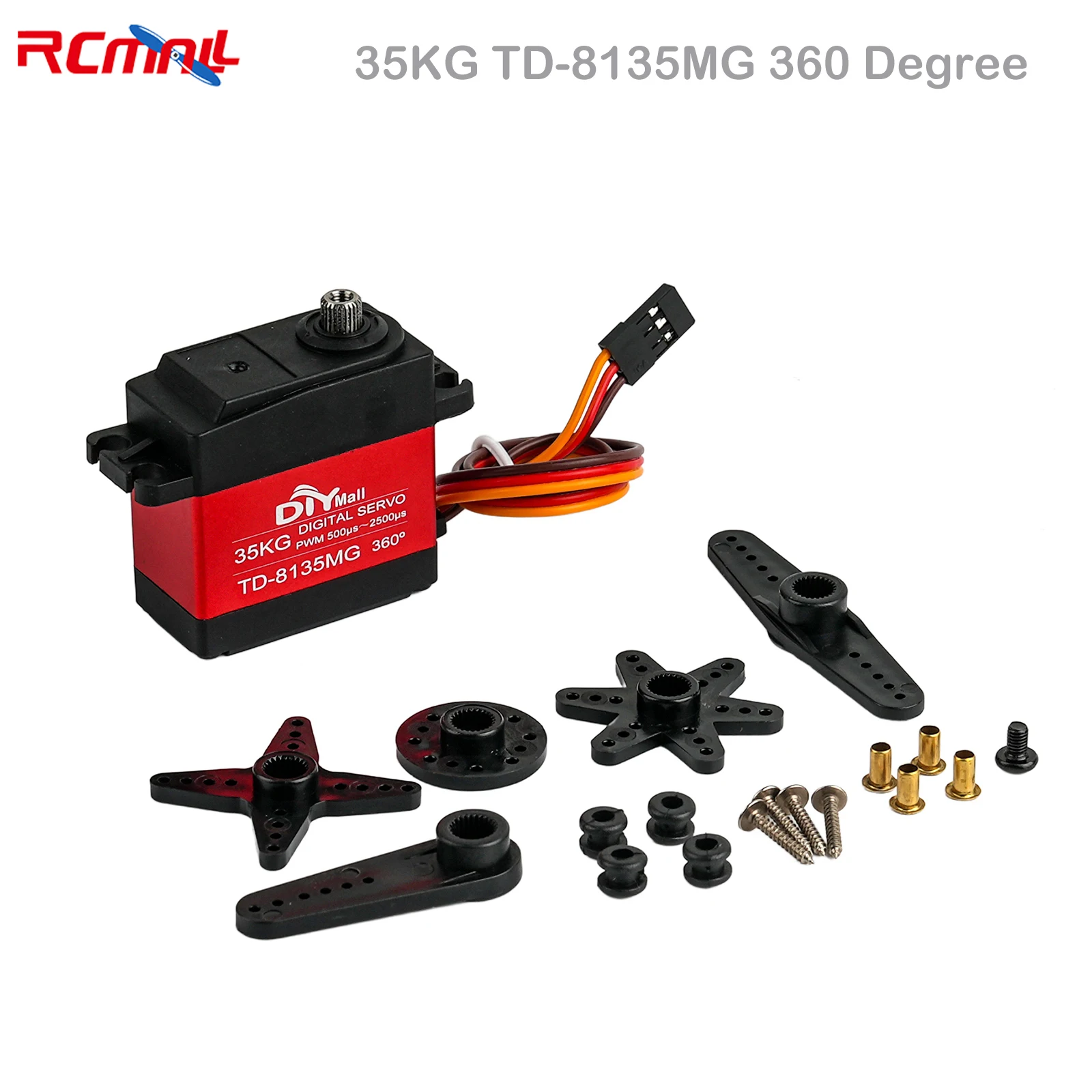 Rcカー用防水デジタルサーボ,連続回転,rcカー用,TD-8135MG, 360度,4.8v-8.4v,35kg