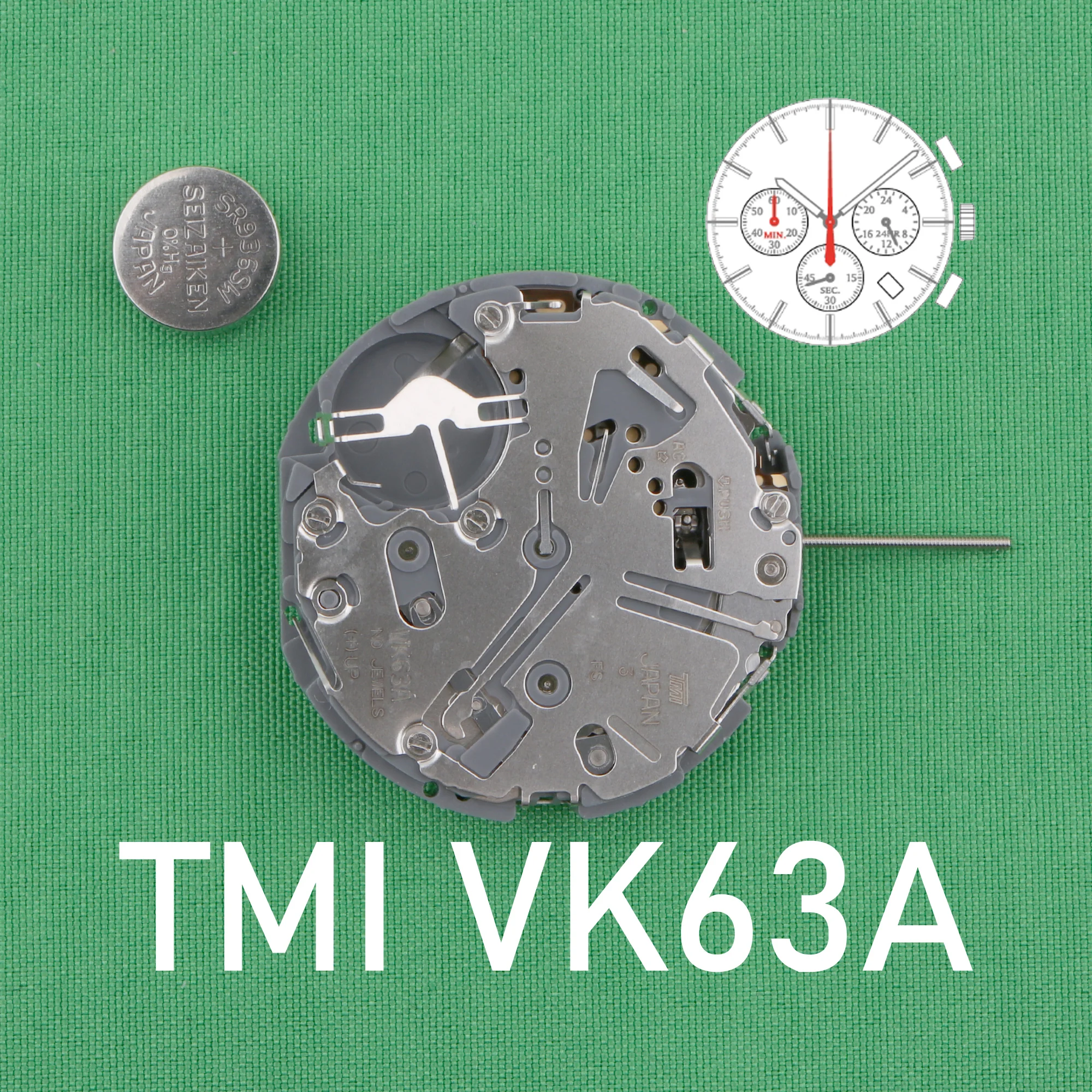 VK63 movement New Japan Seiko Vk63a Quartz Movement Original SII/TMI Vk63 Watch Movement Watch Accessories Date At 4