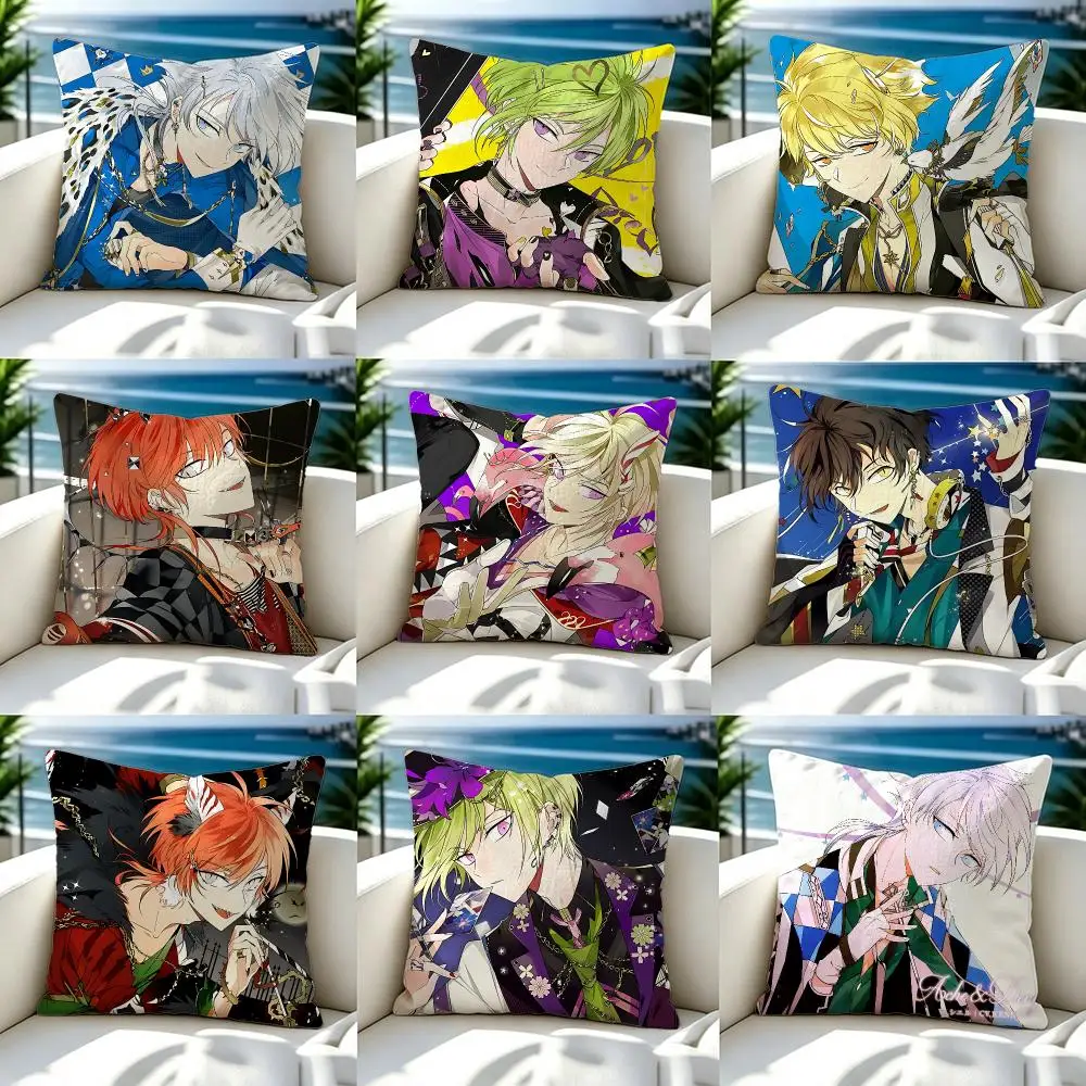 Game Dear Vocalist Riot Cushion Cover Premium Skin‑Friendly Short Plush Pillow Cover, Airy Casual Cushion for Hotel Homestay