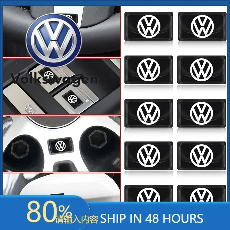 

2026 Hot For VOLKSWAGEN VW VW For Volkswagen 10pcs New 3D Epoxy Car Stickers Small Drop Glue Decals For Volkswagen Golf Passat B