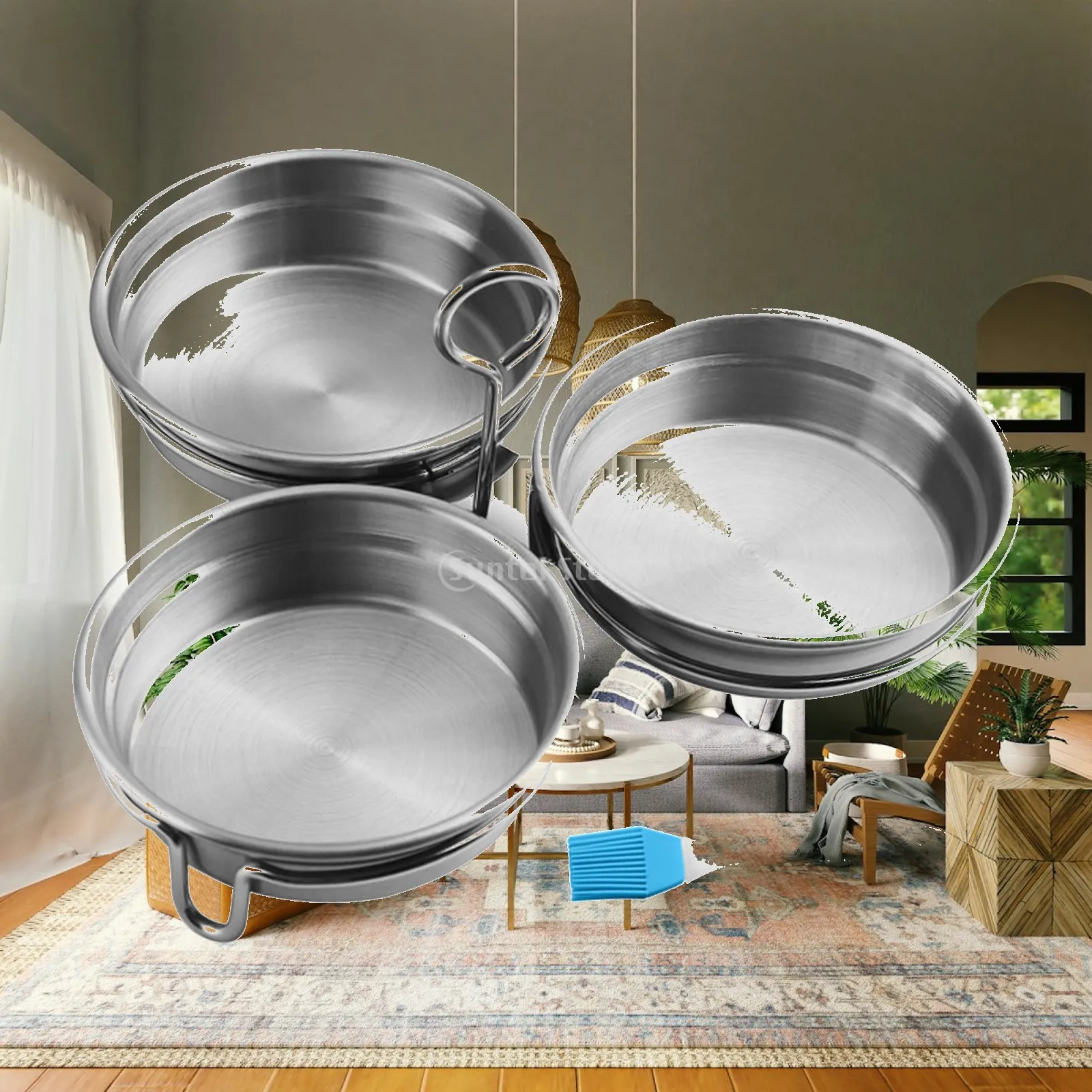 Egg Poacher Pancake Maker Tool Stainless Steel Metal Egg Cups for Breakfast Cooking Kitchen Use